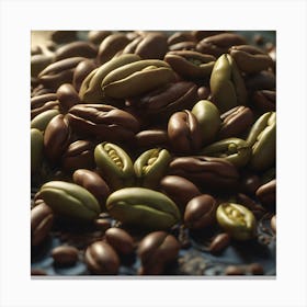 Coffee Beans On A Plate 2 Canvas Print