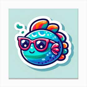 Fish Sticker 1 Canvas Print