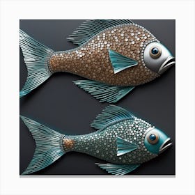 metal fish wall art 3 Canvas Print