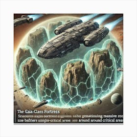 Gaia Class Fortress Rock Like Barriers Canvas Print