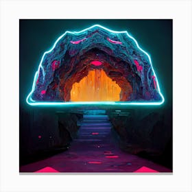 Neon cave Canvas Print