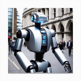 Robot In London 1 Canvas Print