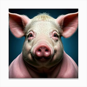 Portrait Of A Pig 3 Canvas Print