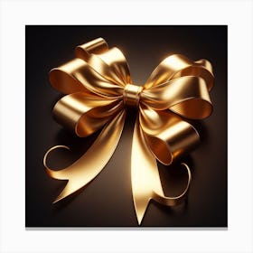 Golden bow 1 Canvas Print