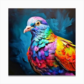 Rainbow Pigeon Canvas Print