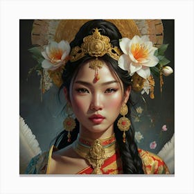 Default Art Print Beautiful Asian Goddess 0 Canvas Print