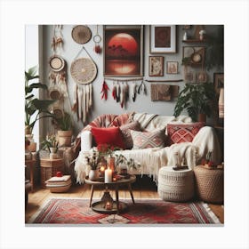 Bohemian Living Room 4 Canvas Print