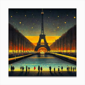 Paris At Night 7 Canvas Print