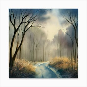 Road In The Woods Canvas Print