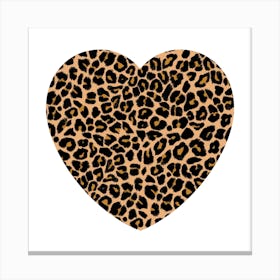 Leopard Heart Canvas Print