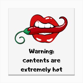 Hot content Canvas Print