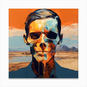Man With A Skull 2 Canvas Print