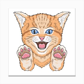 Cute Kitten With Blue Eyes 1 Canvas Print