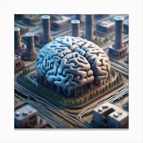 Brain In The City 4 Canvas Print