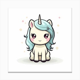 Cute Unicorn 109 Canvas Print