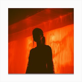 Silhouette Of A Woman Canvas Print