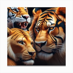 An Intense Close Up Of Tiger   Canvas Print