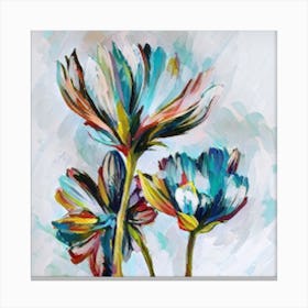 Flowers On A White Background Canvas Print