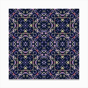 Abstract geometrical pattern with hand drawn decorative elements 1 Canvas Print