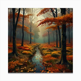 Leonardo Lightning Autumn Psicodelia Art 3 Canvas Print