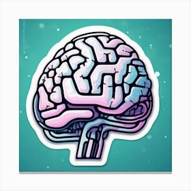 Brain Sticker 1 Canvas Print