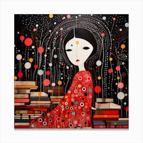 Book Girl Canvas Print