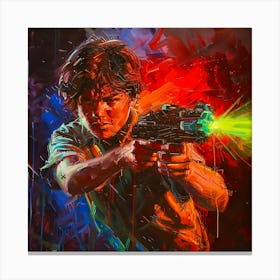 Boy With A Gun Canvas Print