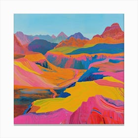 Colourful Abstract Zhangye National Park China 4 Canvas Print