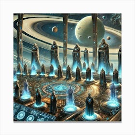 A Highly Detailed Science Fiction Illustration Sho Converted 1 Canvas Print