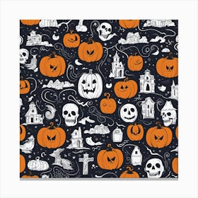 Halloween Pumpkins Canvas Print