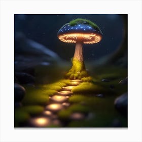 Glowing mushroom Canvas Print