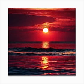 Sunset Over The Ocean 171 Canvas Print