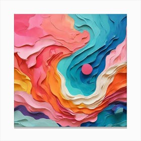 Paper Art Abstract Paintaing Canvas Print