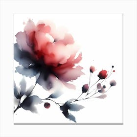 Chinese Flower Painting Canvas Print