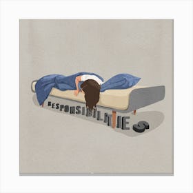 Monsters Under My Bed Square Canvas Print