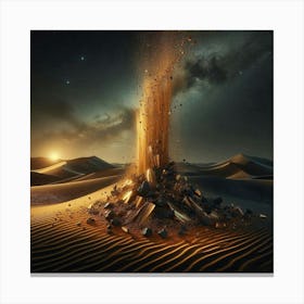 Explosion In The Desert Canvas Print