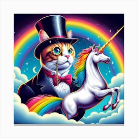 Cat And Unicorn 1 Canvas Print