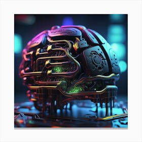 Cyborg Brain 23 Canvas Print