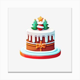 Christmas Cake 3 Canvas Print