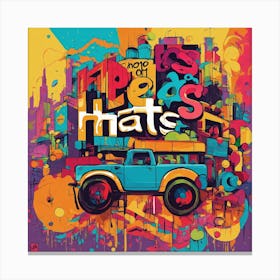 Generate A Dynamic And Colorful Hip Hop Inspired I Canvas Print