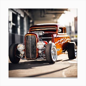 57730 Vintage Hot Rod With Custom Flame Paint Job, Captu Xl 1024 V1 0 Canvas Print