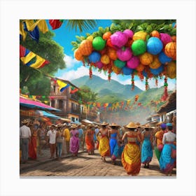 Street Market 1 Canvas Print