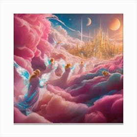 Angels In The Clouds 2 Canvas Print
