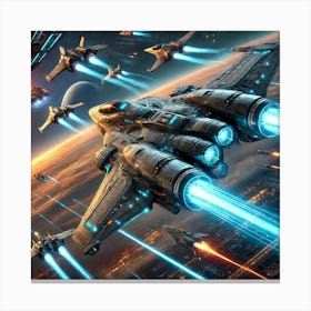 Photon Blades Converted Canvas Print