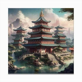 Asian Pagoda Canvas Print