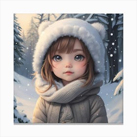 Chibi's Winter Wonderland Canvas Print
