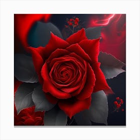 Red Rose Wallpaper Canvas Print