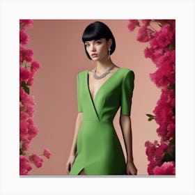 Green Dress Canvas Print