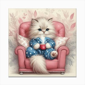 Pajamas Cat Canvas Print