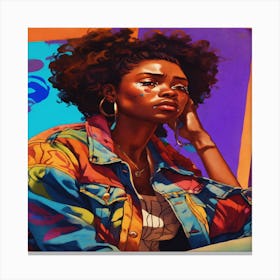 Afro Girl 1 Canvas Print